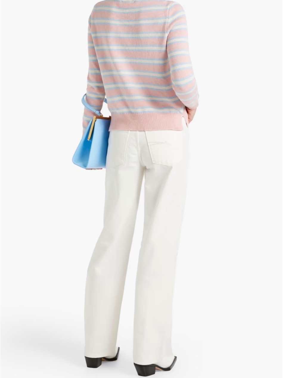 Nobody Denim Off-White Straight-Leg Ripped Jeans — image 2 of 8